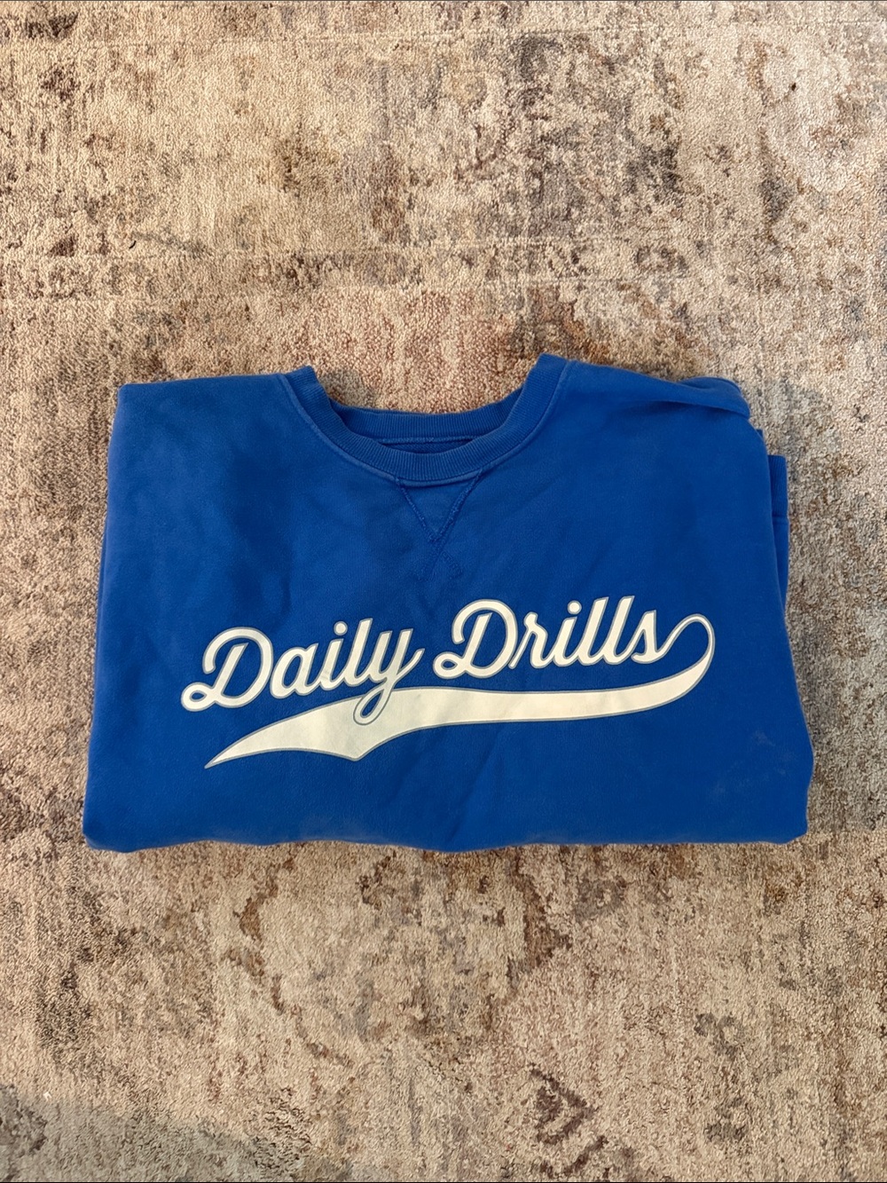 Daily Drills Varsity Sweatshirt: Cobalt Blue XS/S